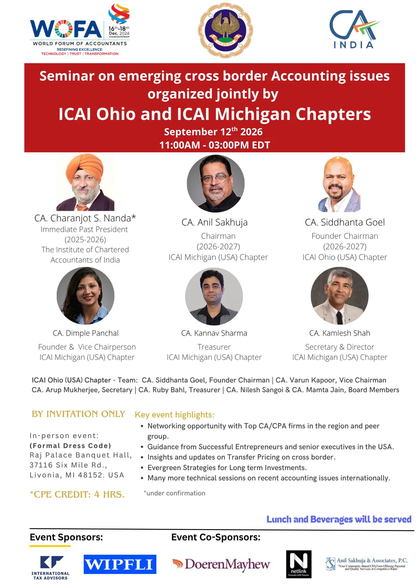 Regional Meet - ICAI Ohio & Michigan Chapters